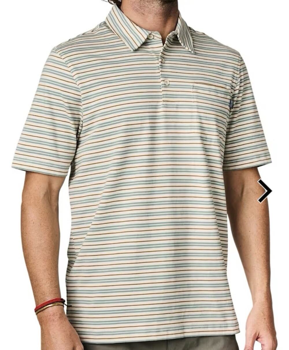 Marsh Wear Pensacola Men's Polo Shirt Stripped Rooted In Charleston SC size XL